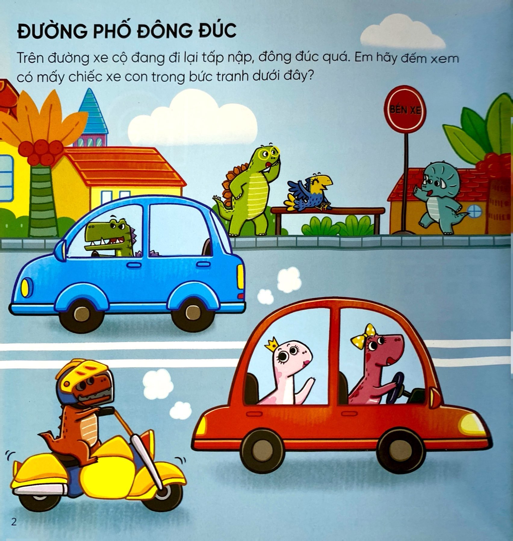 khủng long bạo chúa david - bóc dán thông minh rèn luyện iq - phương tiện giao thông
