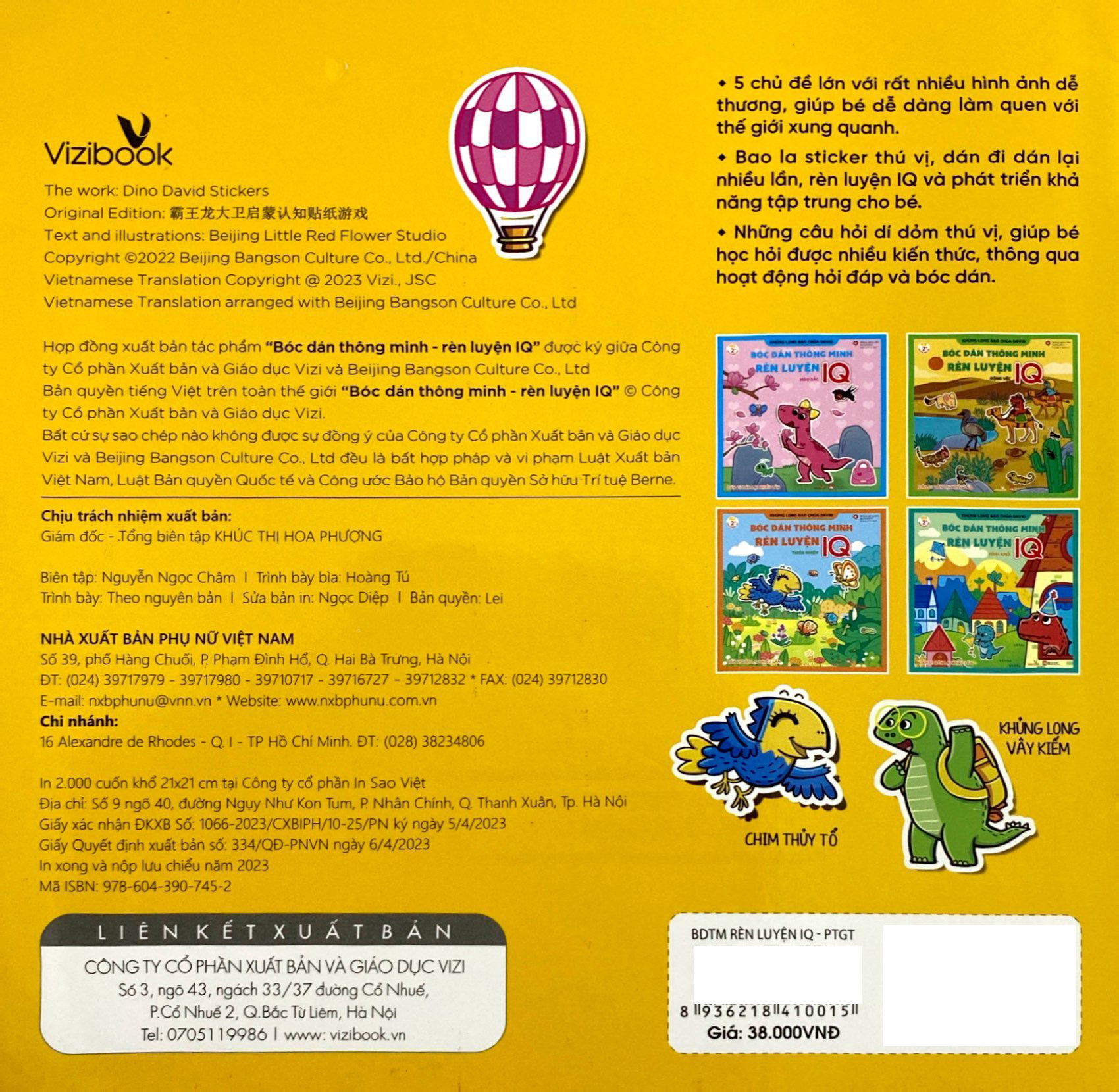 khủng long bạo chúa david - bóc dán thông minh rèn luyện iq - phương tiện giao thông