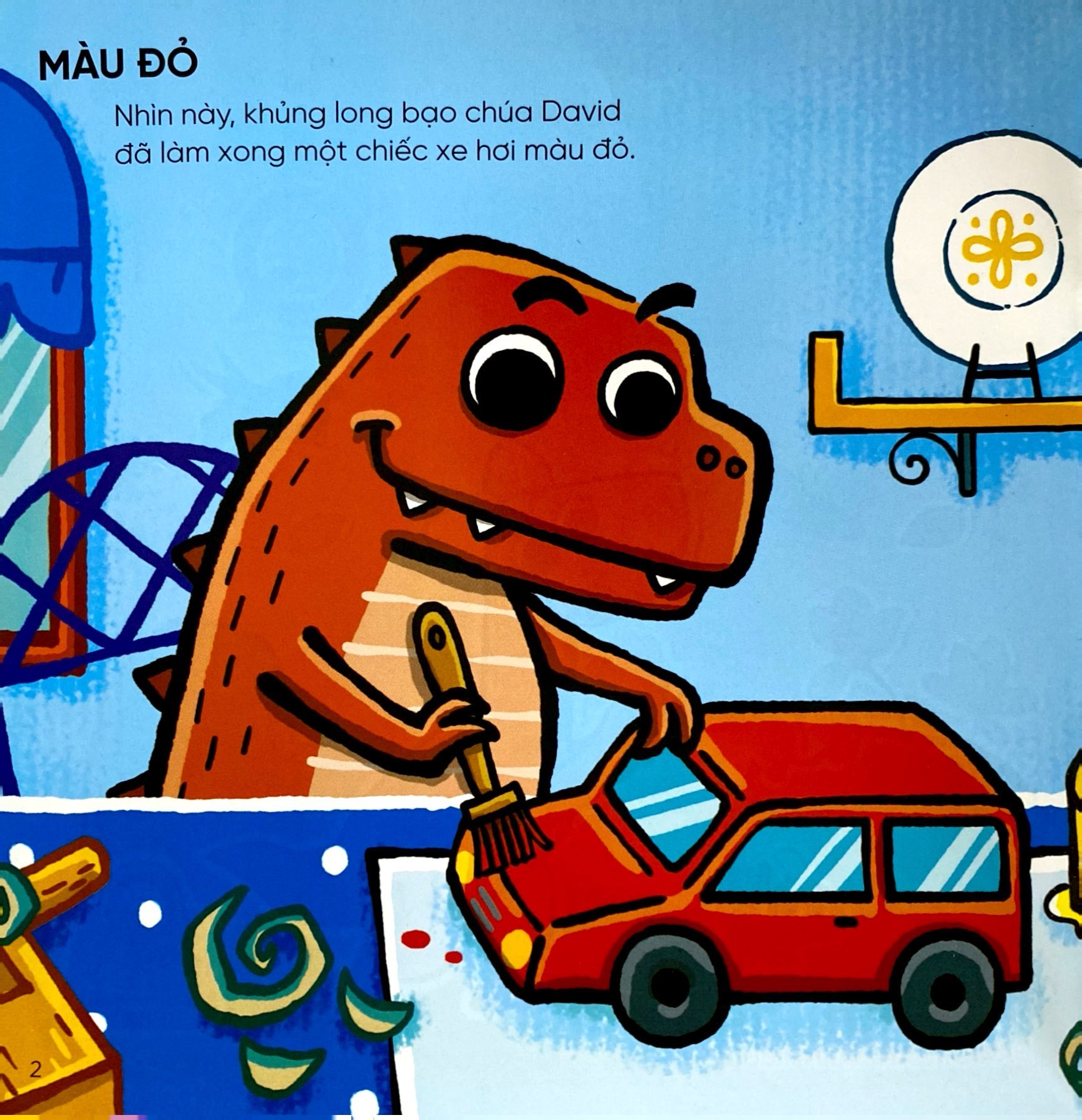 khủng long bạo chúa david - bóc dán thông minh rèn luyện iq - sắc màu