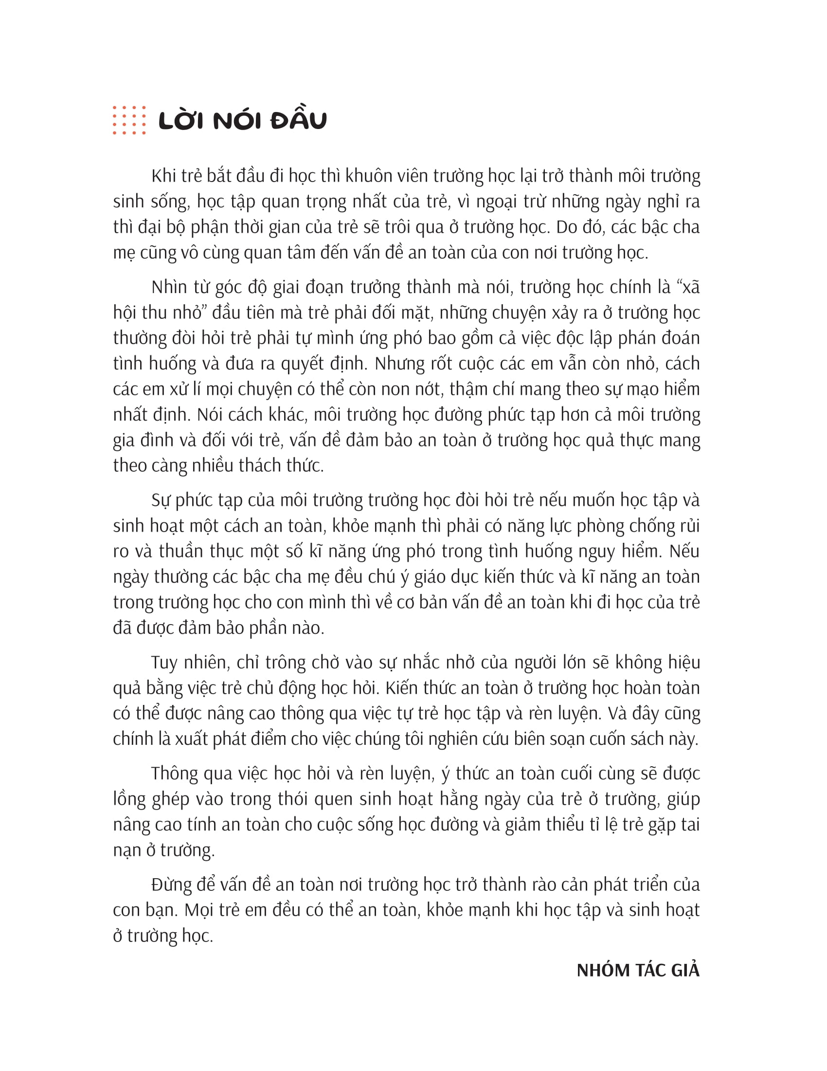 Ki Nang An Toan Cho Hoc Sinh - An Toan Khi O Truong