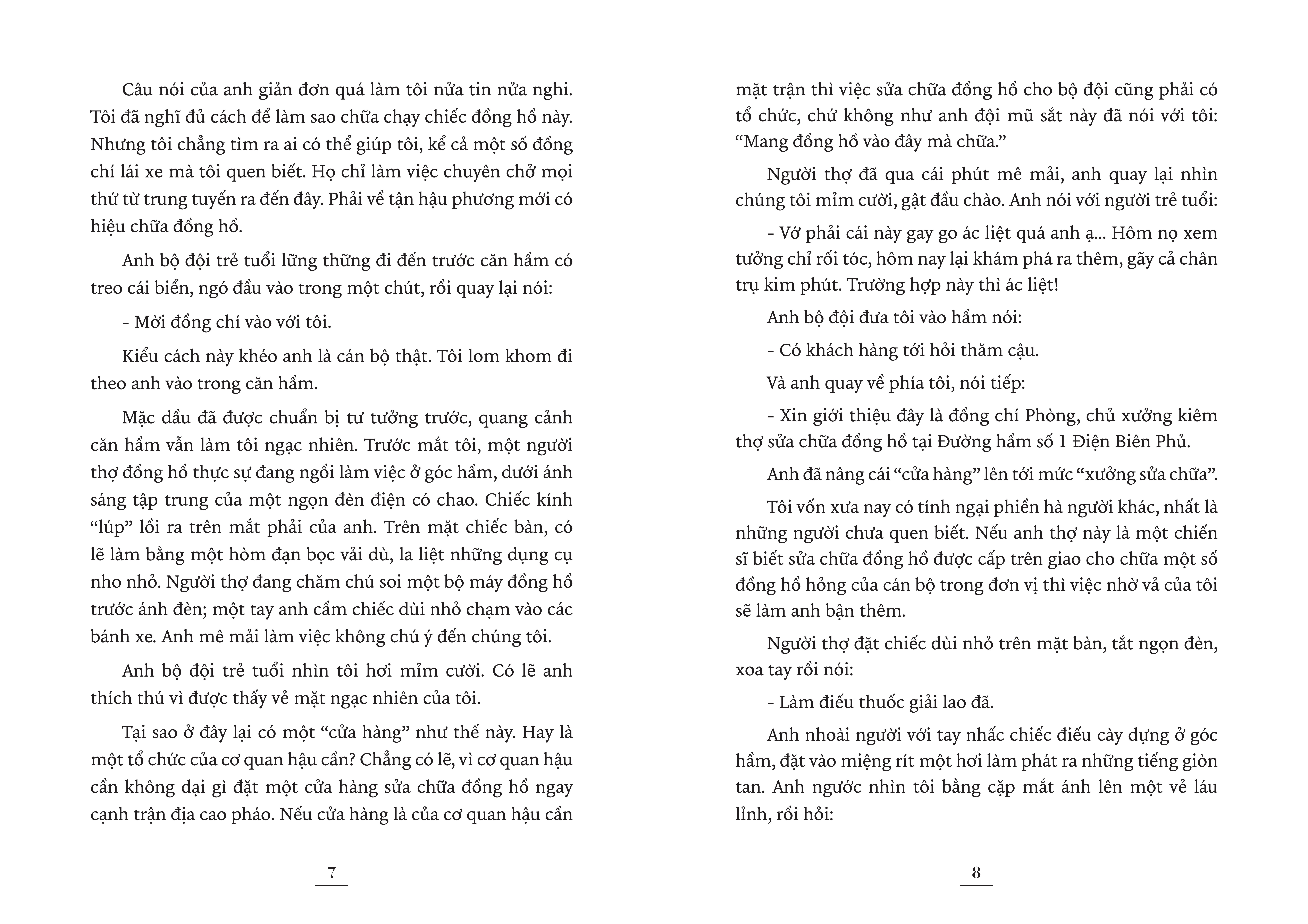 kỉ niệm 70 năm chiến thắng điện biên phủ - người thợ chữa đồng hồ tại đường hầm số 1