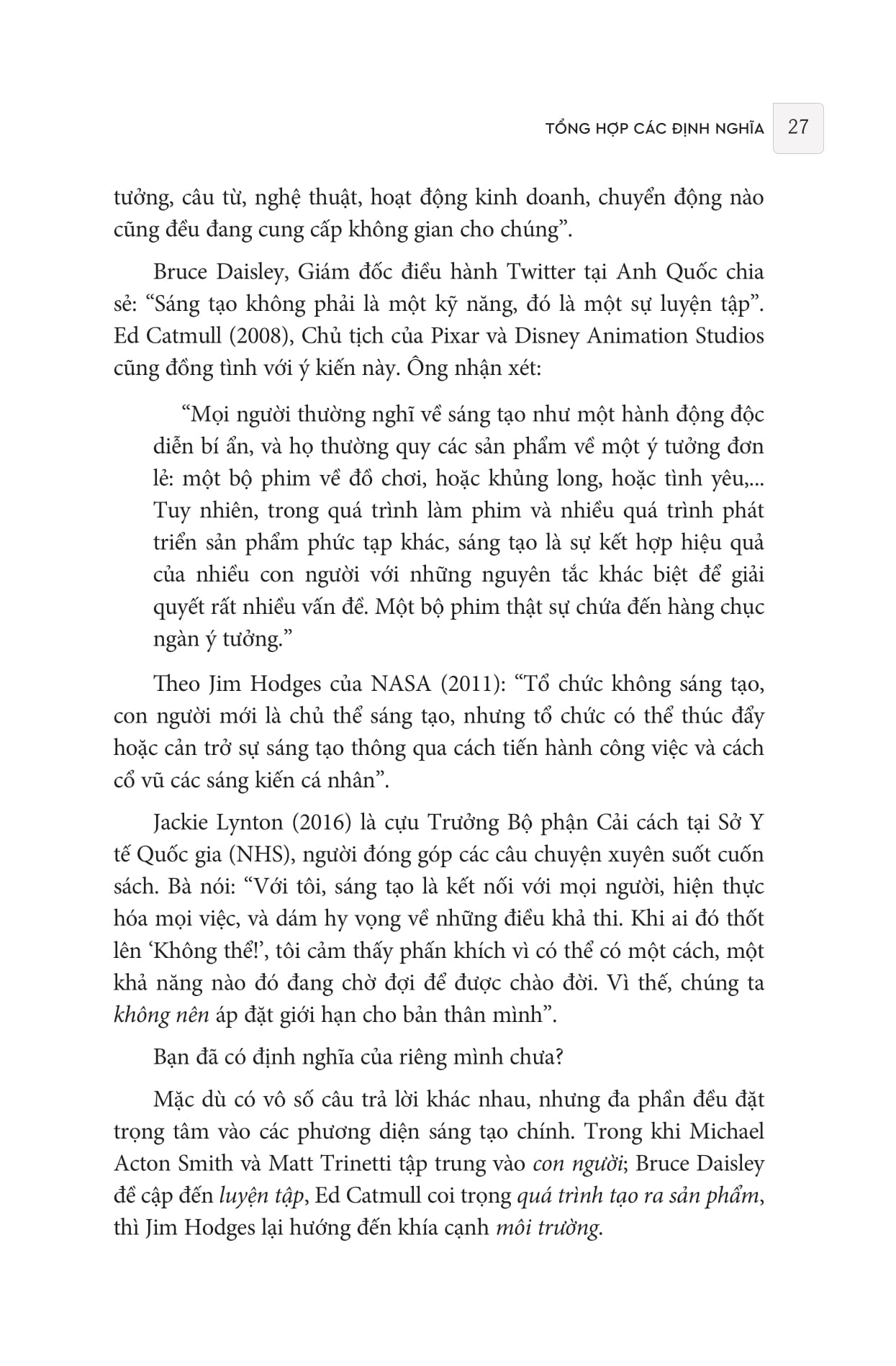 kích hoạt các "nguyên tố sáng tạo" để thành công trong kinh doanh
