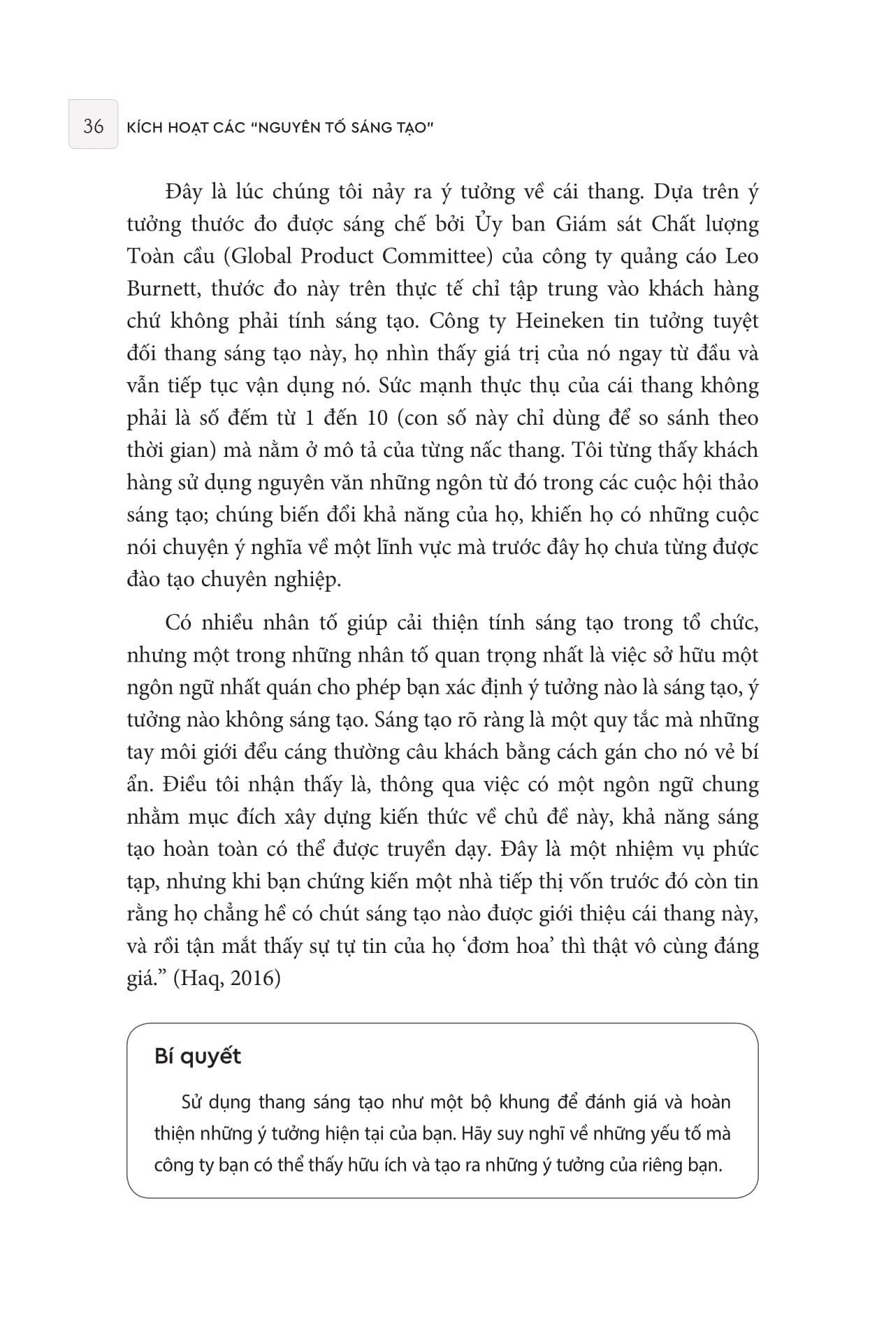 kích hoạt các "nguyên tố sáng tạo" để thành công trong kinh doanh