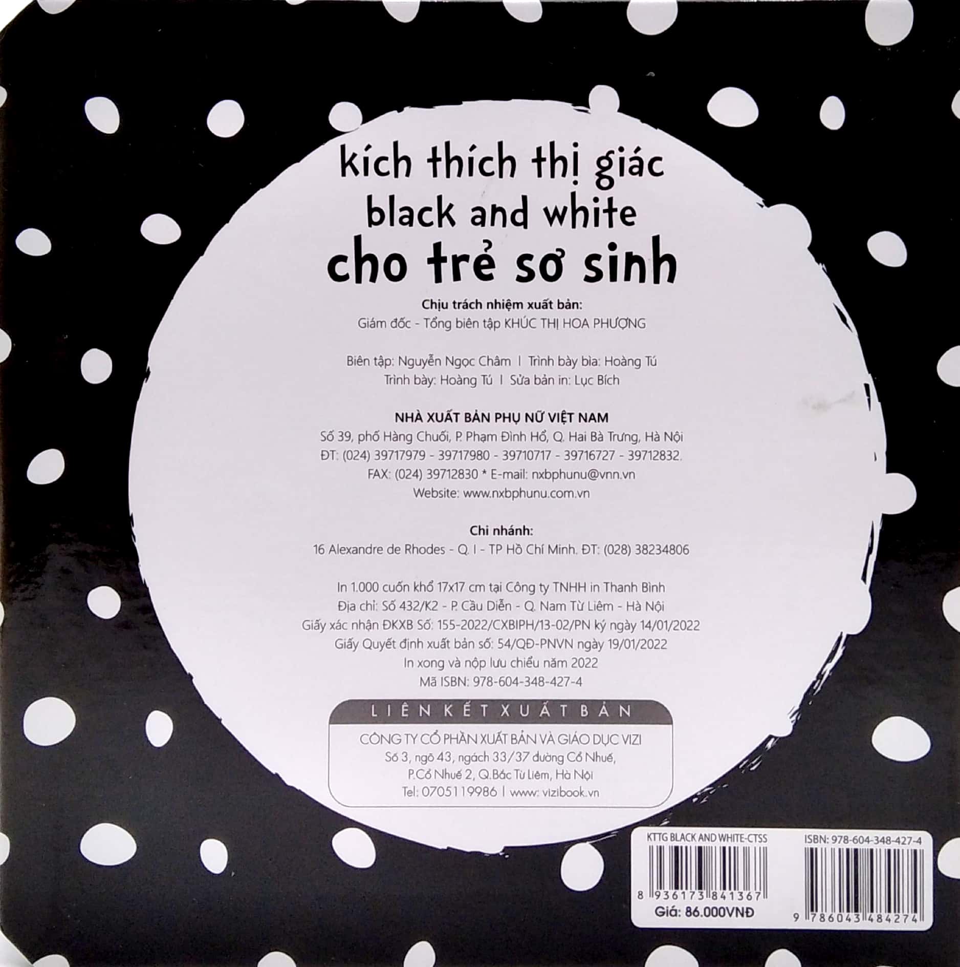 kích thích thị giác black and white cho trẻ sơ sinh