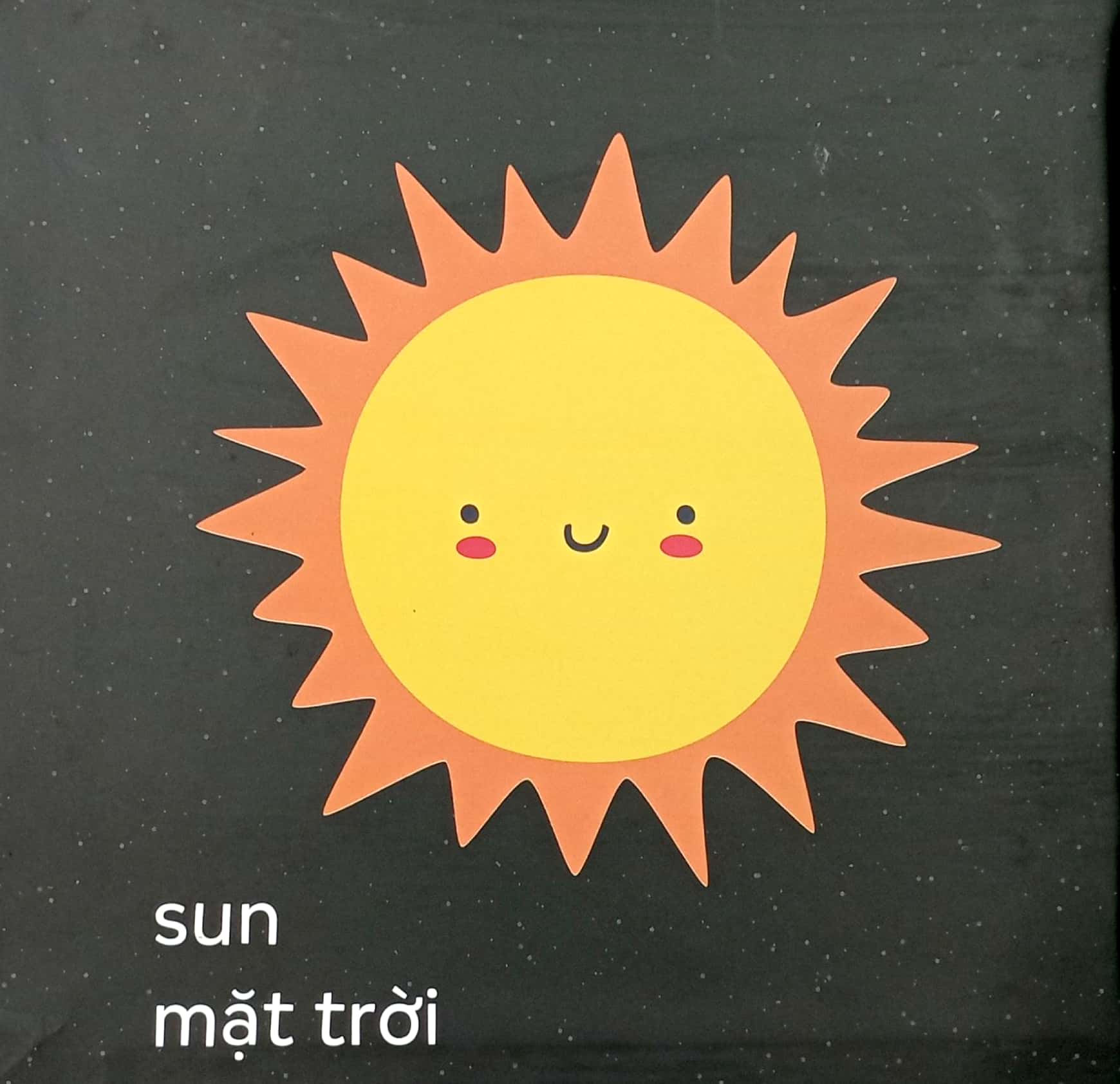 kích thích thì giác black and white - cuốn sách đầu tiên về vũ trụ - bìa cứng (dành cho trẻ từ 0-3 tuổi)