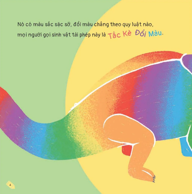 kích thích trí tưởng tượng cho bé - tắc kè đổi màu, cậu ở đâu?