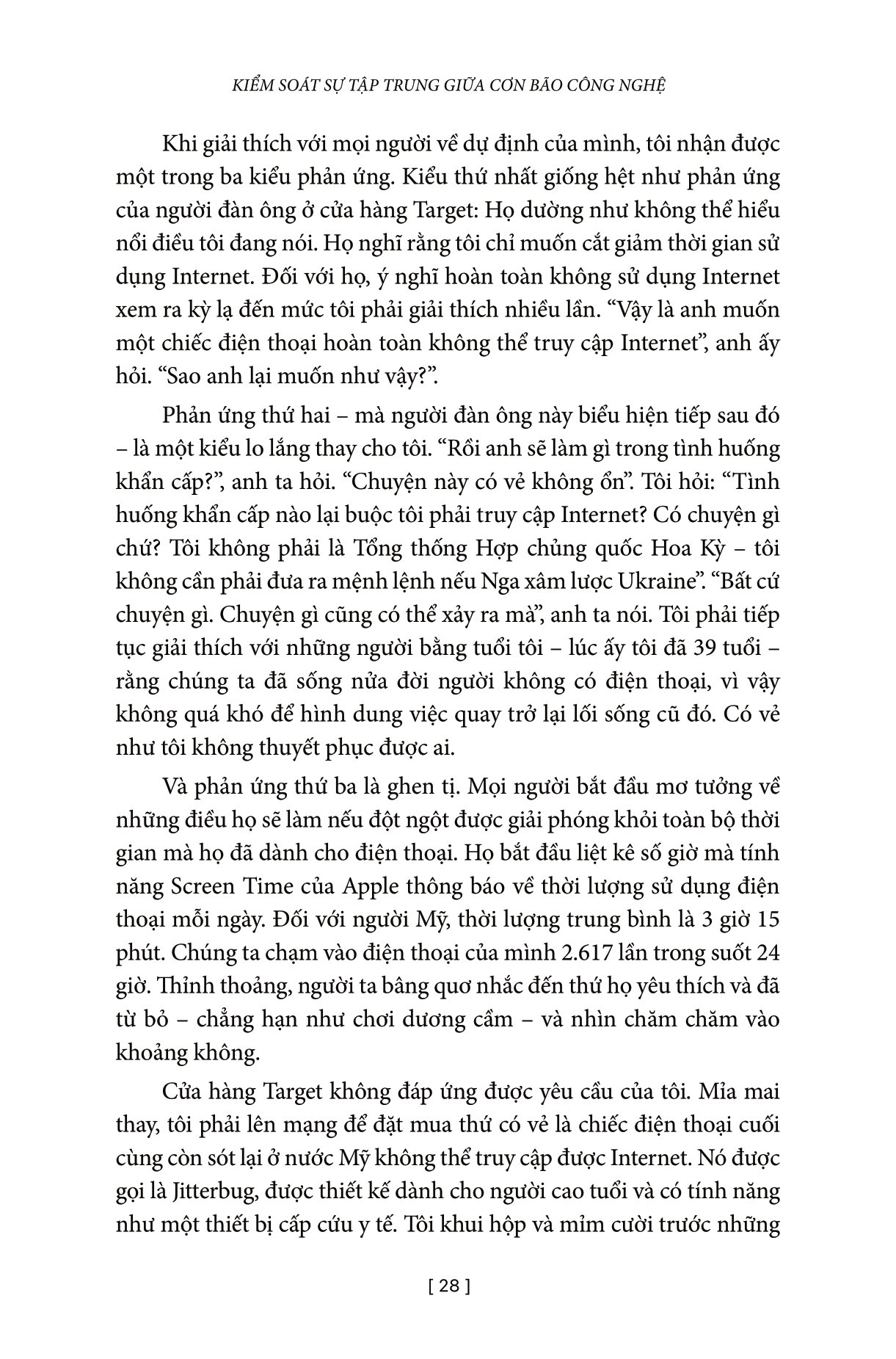 kiểm soát sự tập trung giữa cơn bão công nghệ