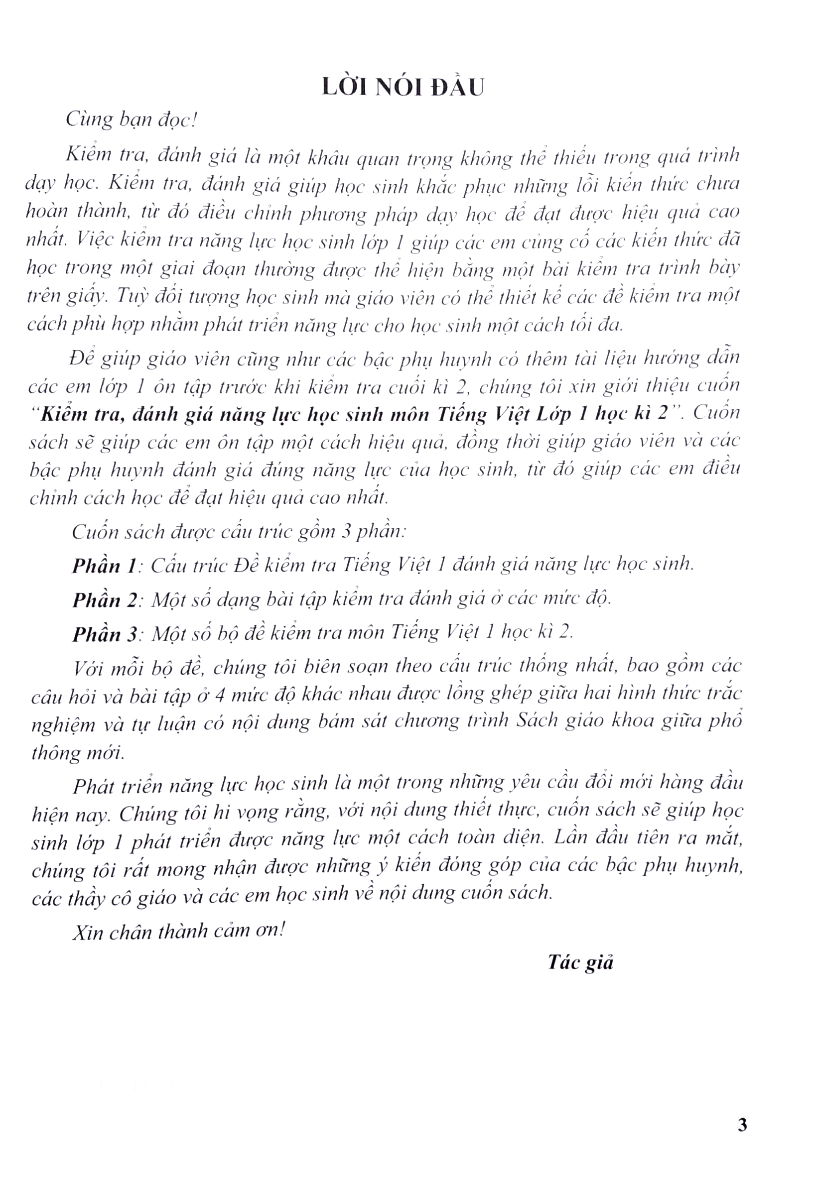kiểm tra, đánh giá năng lực học sinh lớp 1 - môn tiếng việt - học kì 2
