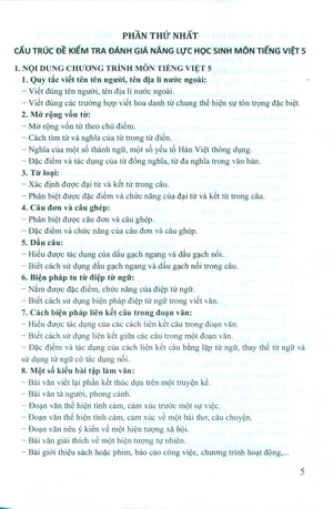 kiểm tra, đánh giá năng lực học sinh lớp 5 - môn tiếng việt 5 - học kì 1