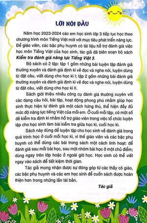kiểm tra và đánh giá năng lực tiếng việt 3 - học kì 1 (theo chương trình giáo dục phổ thông 2018)
