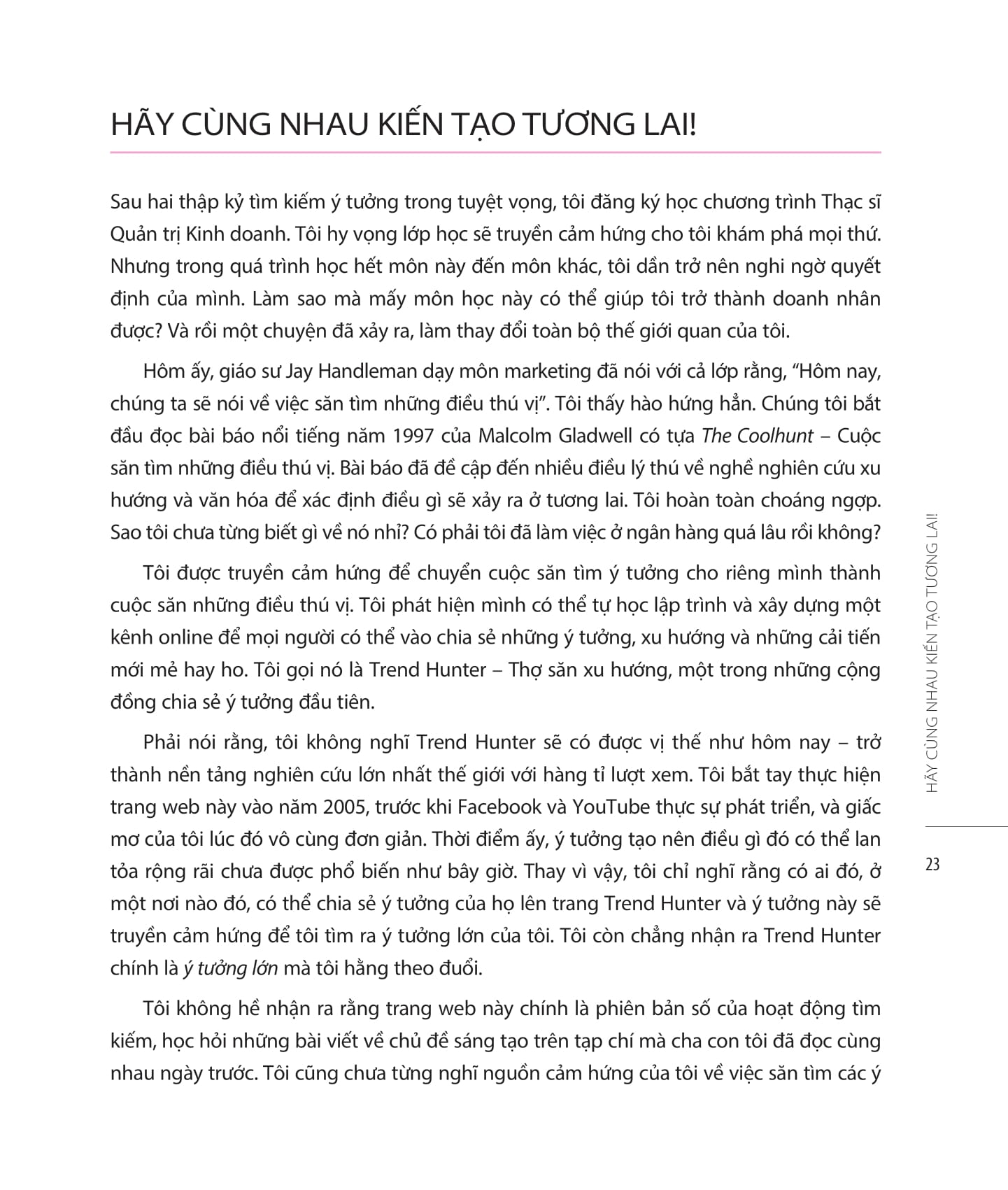 kiến tạo tương lai - sổ tay đổi mới sáng tạo