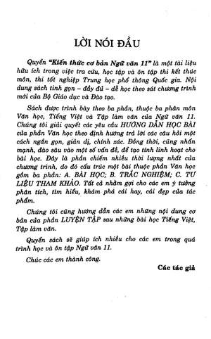 kiến thức cơ bản ngữ văn 11 (hướng dẫn học tốt môn ngữ văn - ôn tập luyện thi tốt ngiệp thpt quốc gia)