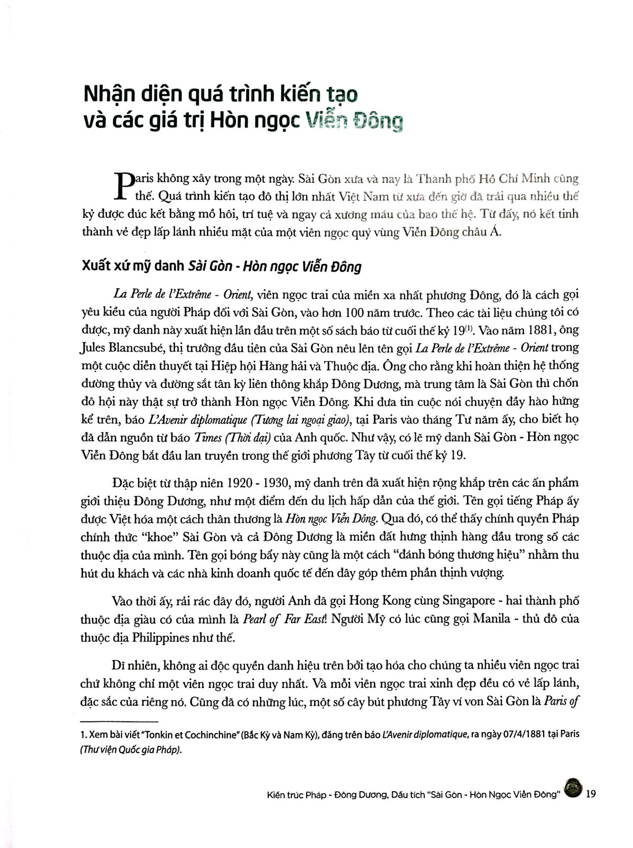 kiến trúc pháp-đông dương - dấu tích "sài gòn-hòn ngọc viễn đông"