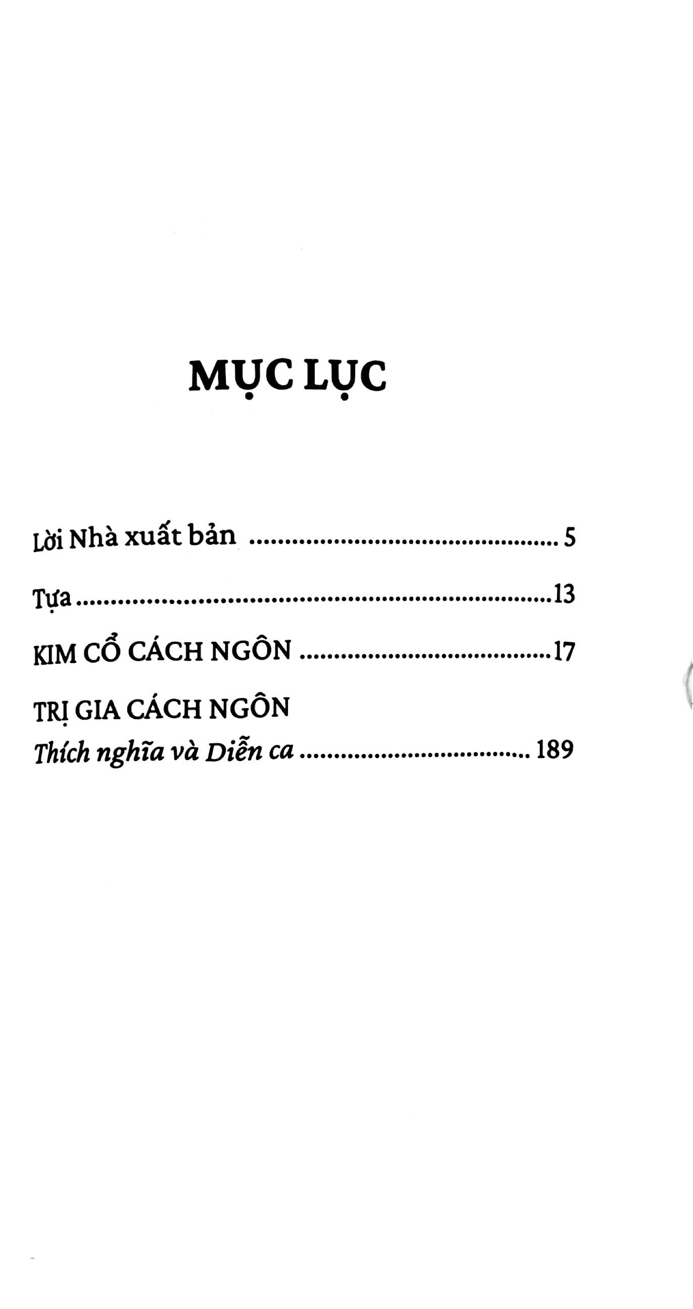 kim cổ cách ngôn