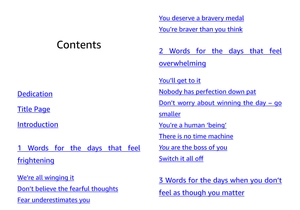 kind words for unkind days