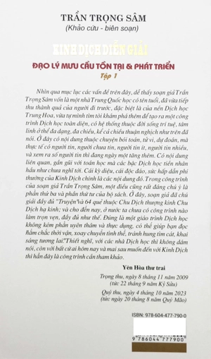 kinh dịch diễn giải - ðạo lý mưu cầu tồn tại và phát triển