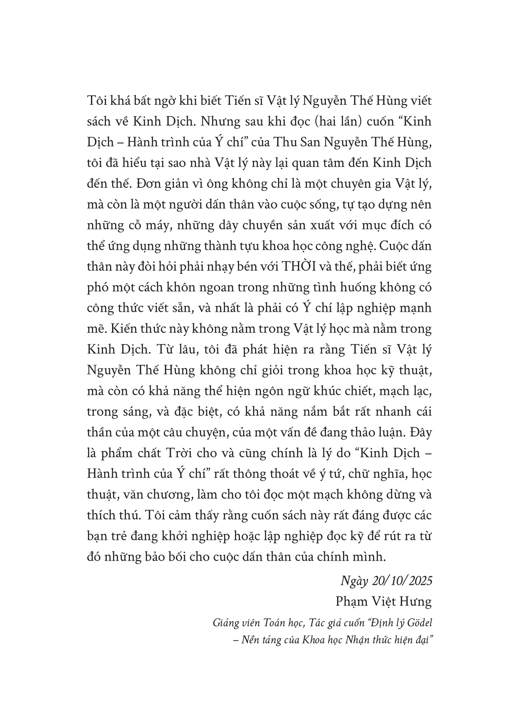 Kinh Dịch - Hành Trình Của Ý Chí - Con Đường Ý Chí Của Kẻ Khởi Nghiệp Từ Khởi Nguyên Đến Khi Thành Tựu