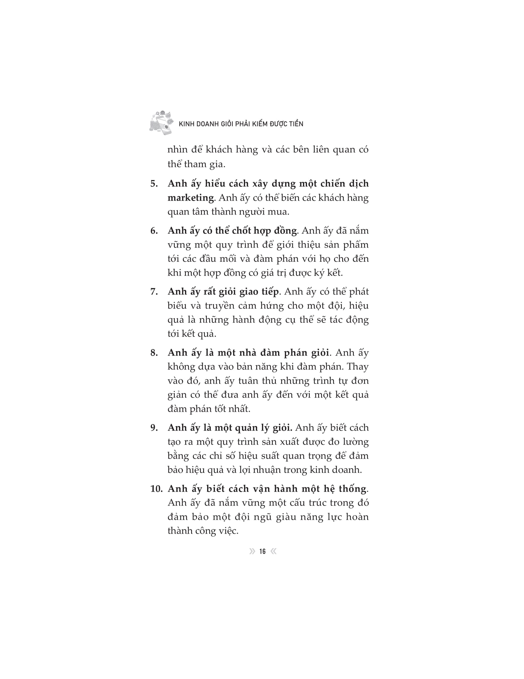 kinh doanh giỏi phải kiếm được tiền