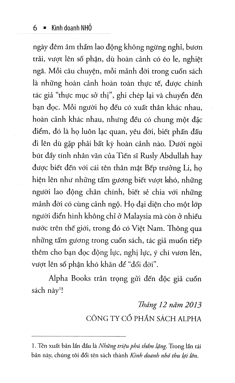 kinh doanh nhỏ thu lợi lớn (tái bản 2023)