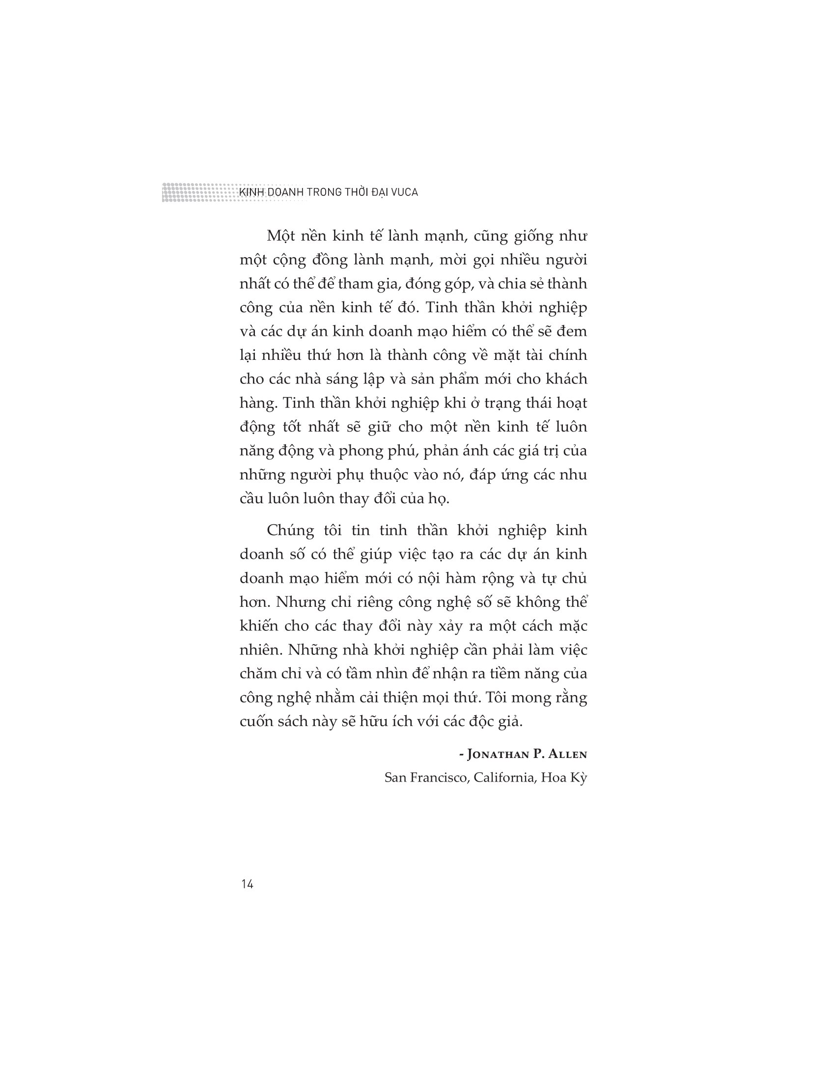 kinh doanh trong thời đại vuca