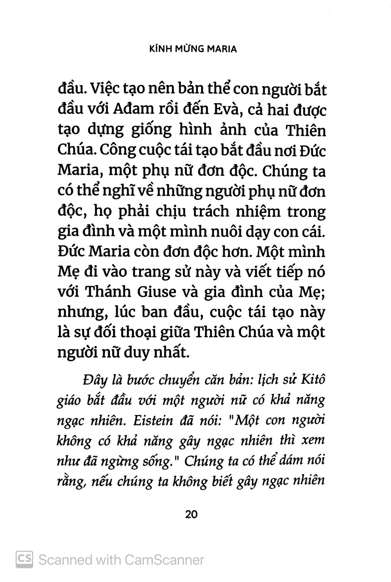 kinh kính mừng - một suy tư mới của đức giáo hoàng phanxicô