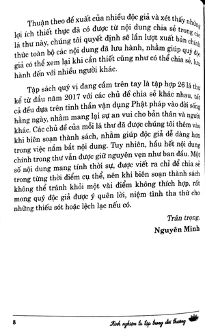 kinh nghiệm tu tập trong đời thường