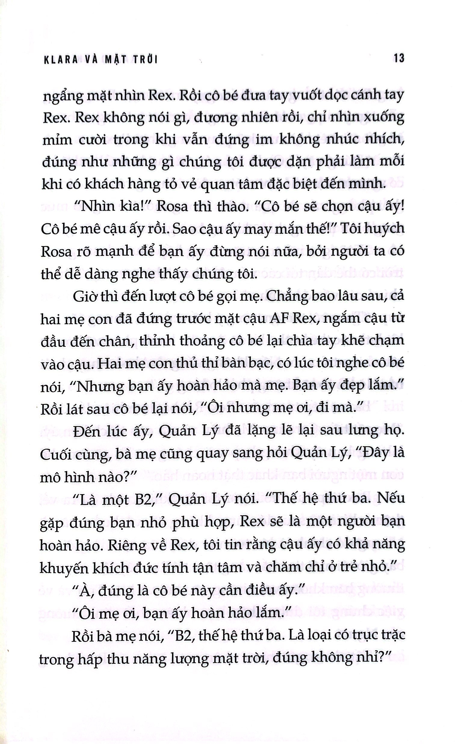 klara và mặt trời