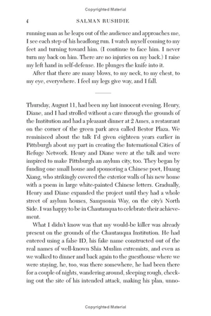 knife - meditations after an attempted murder