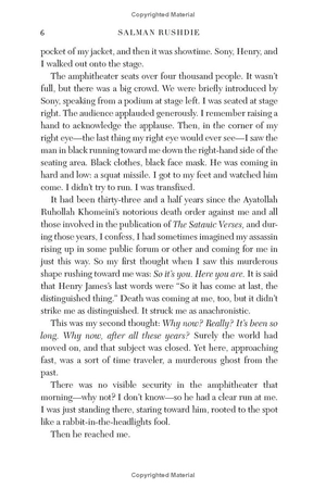 knife - meditations after an attempted murder