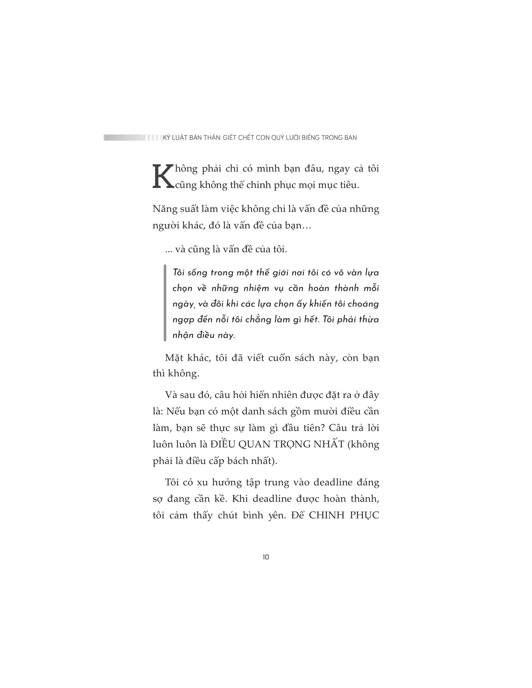 kỷ luật bản thân - giết chết con quỷ lười biếng trong bạn