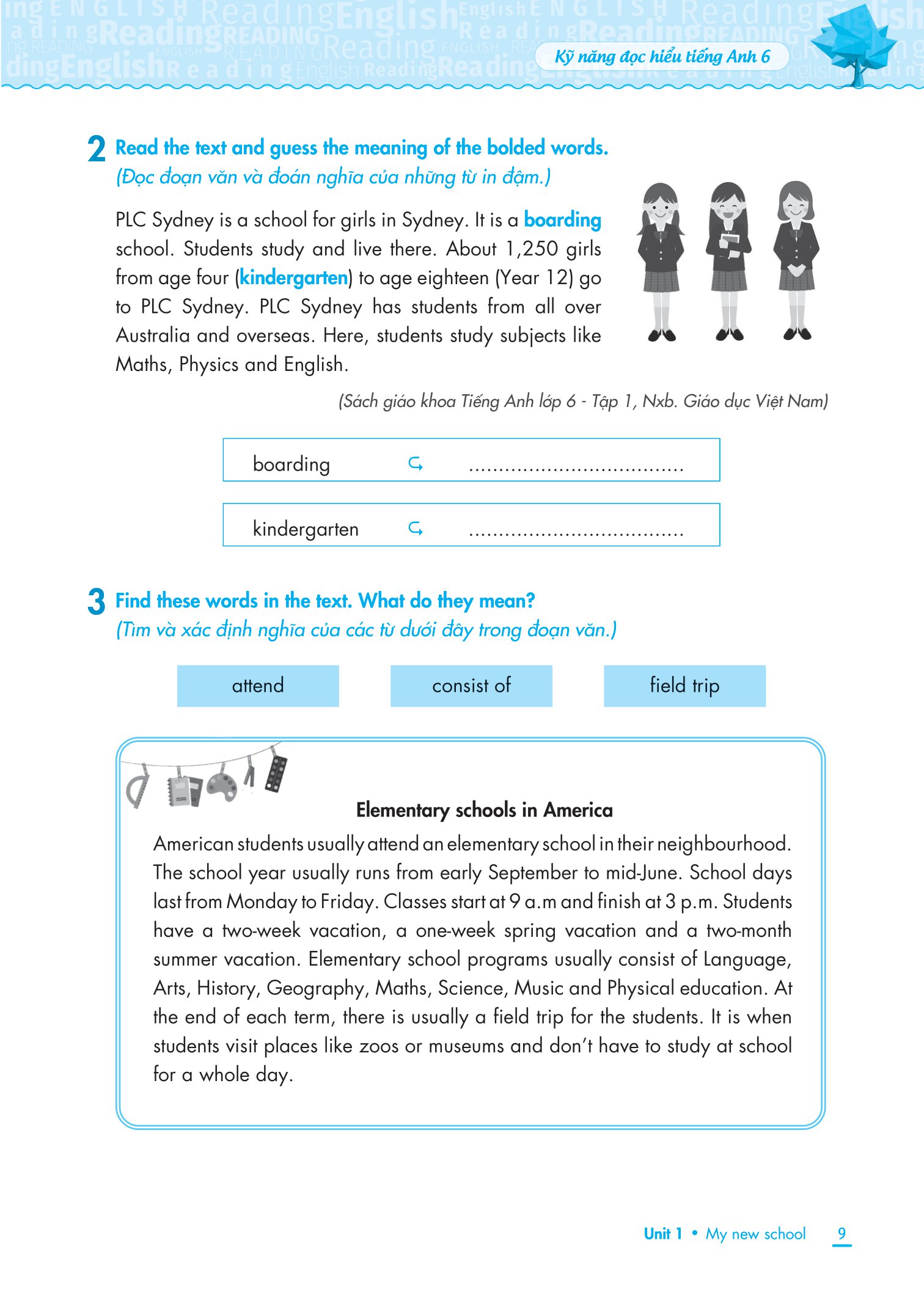 kỹ năng đọc hiểu tiếng anh lớp 6