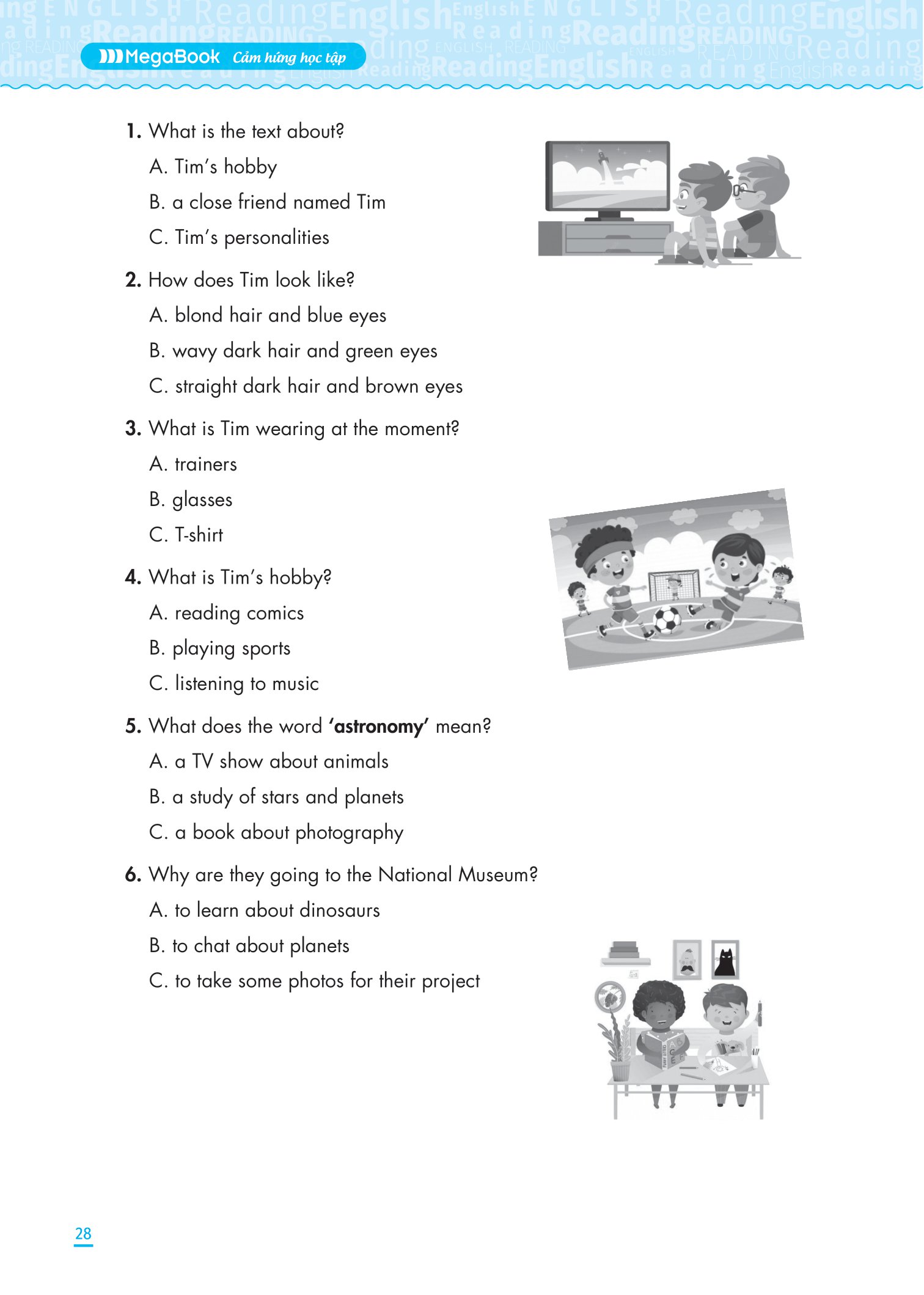 kỹ năng đọc hiểu tiếng anh lớp 6