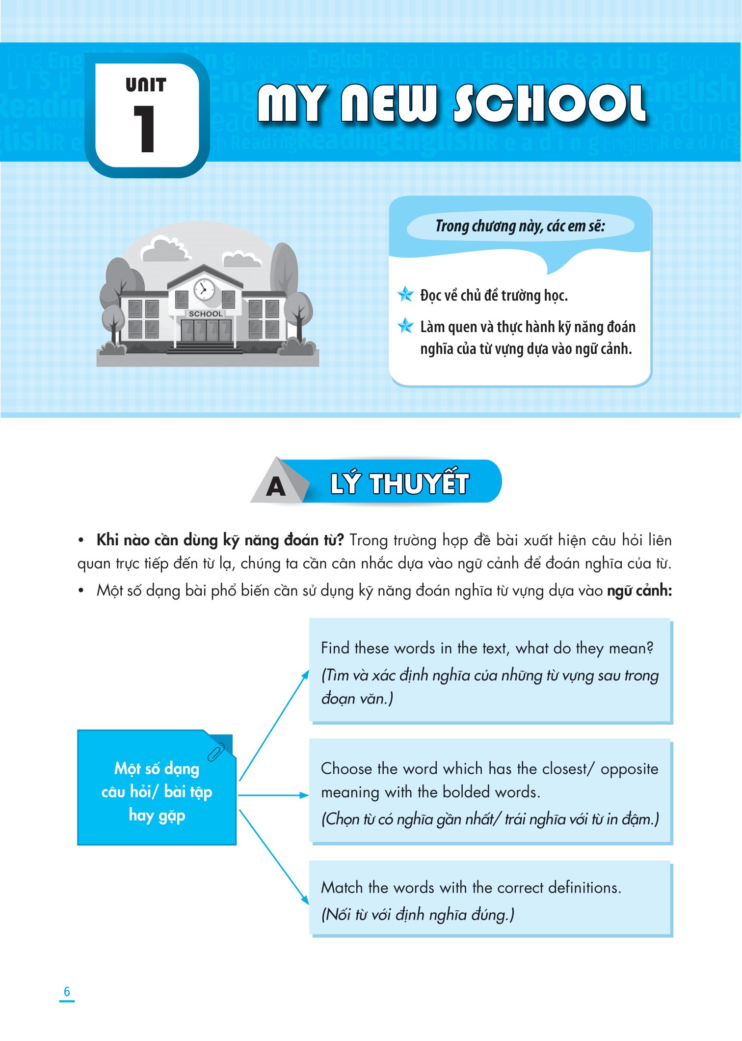 kỹ năng đọc hiểu tiếng anh lớp 6