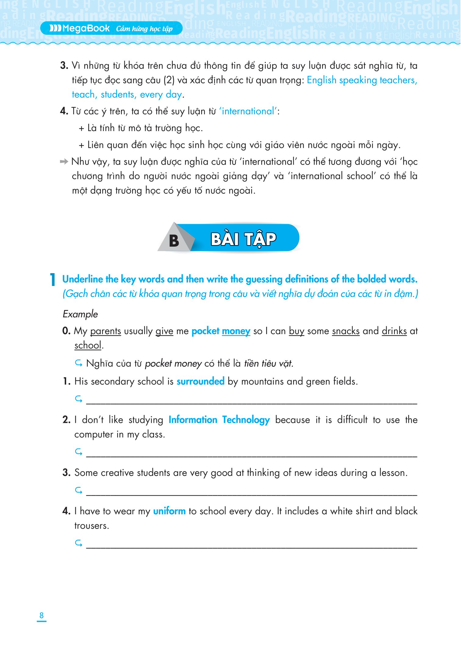 kỹ năng đọc hiểu tiếng anh lớp 6