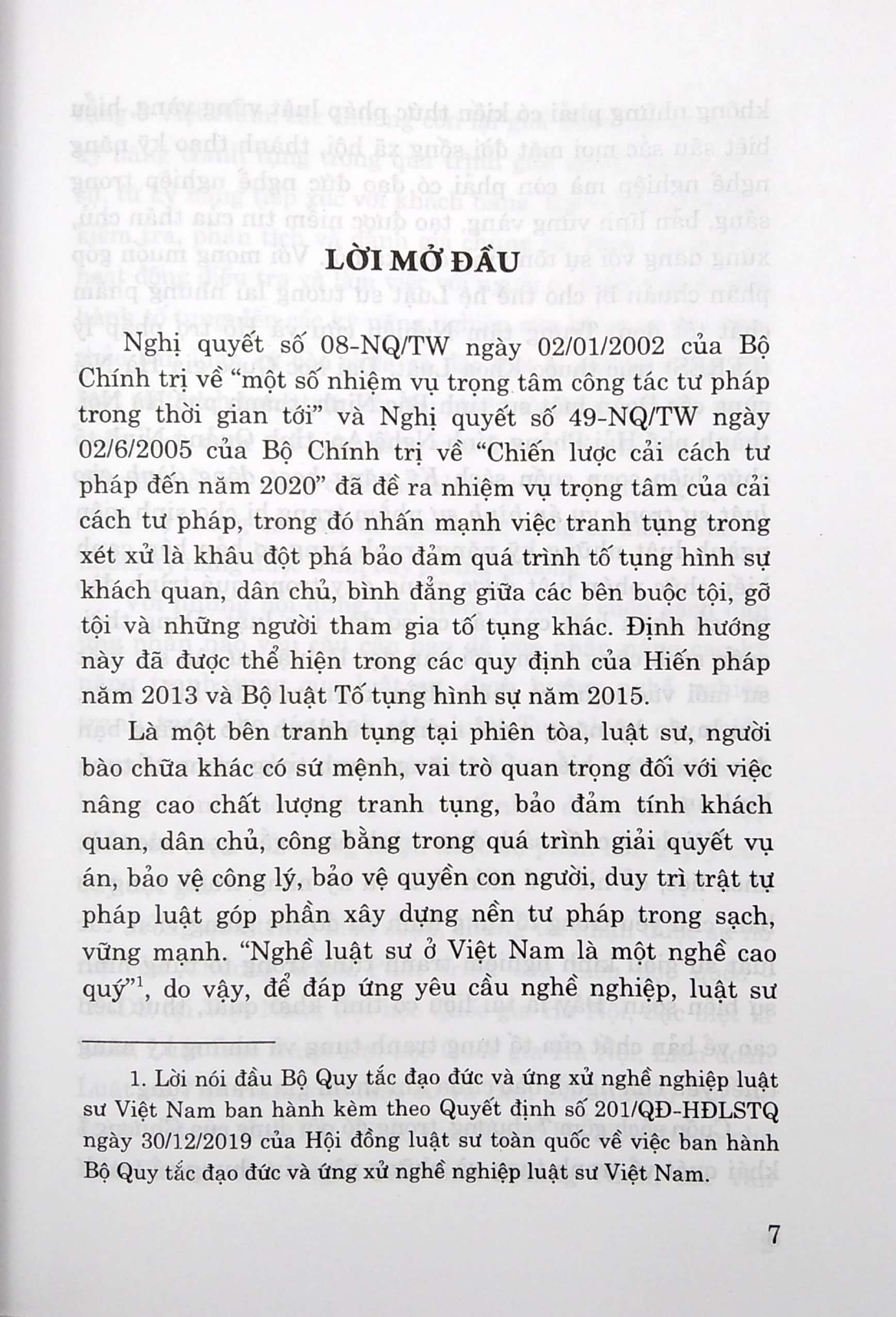 kỹ năng hoạt động dành cho luật sư trong vụ án hình sự (tái bản)