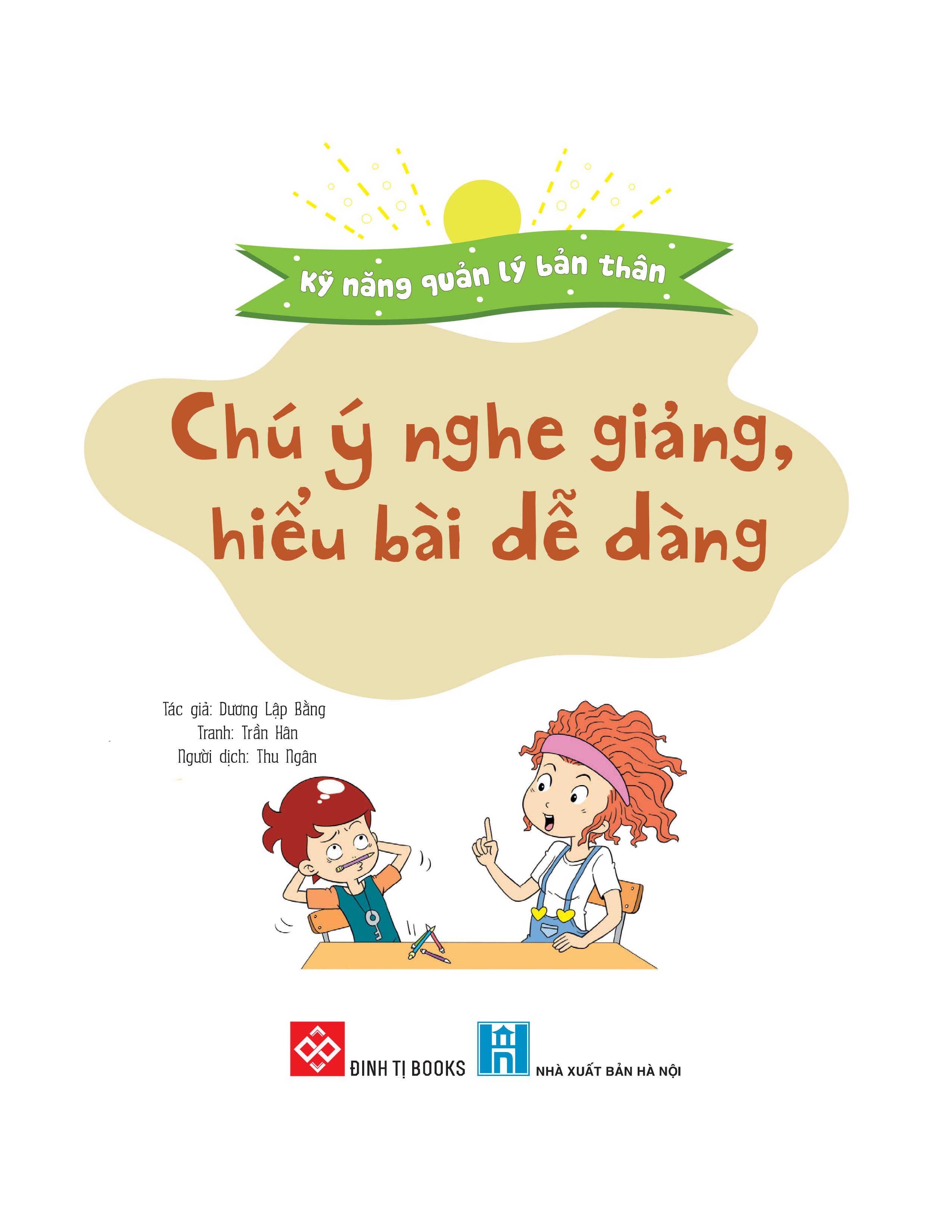kỹ năng quản lý bản thân - chú ý nghe giảng, hiểu bài dễ dàng