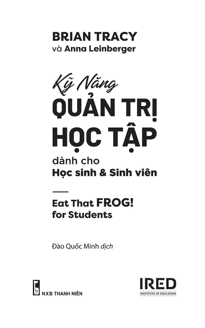 kỹ năng quản trị học tập - dành cho học sinh và sinh viên