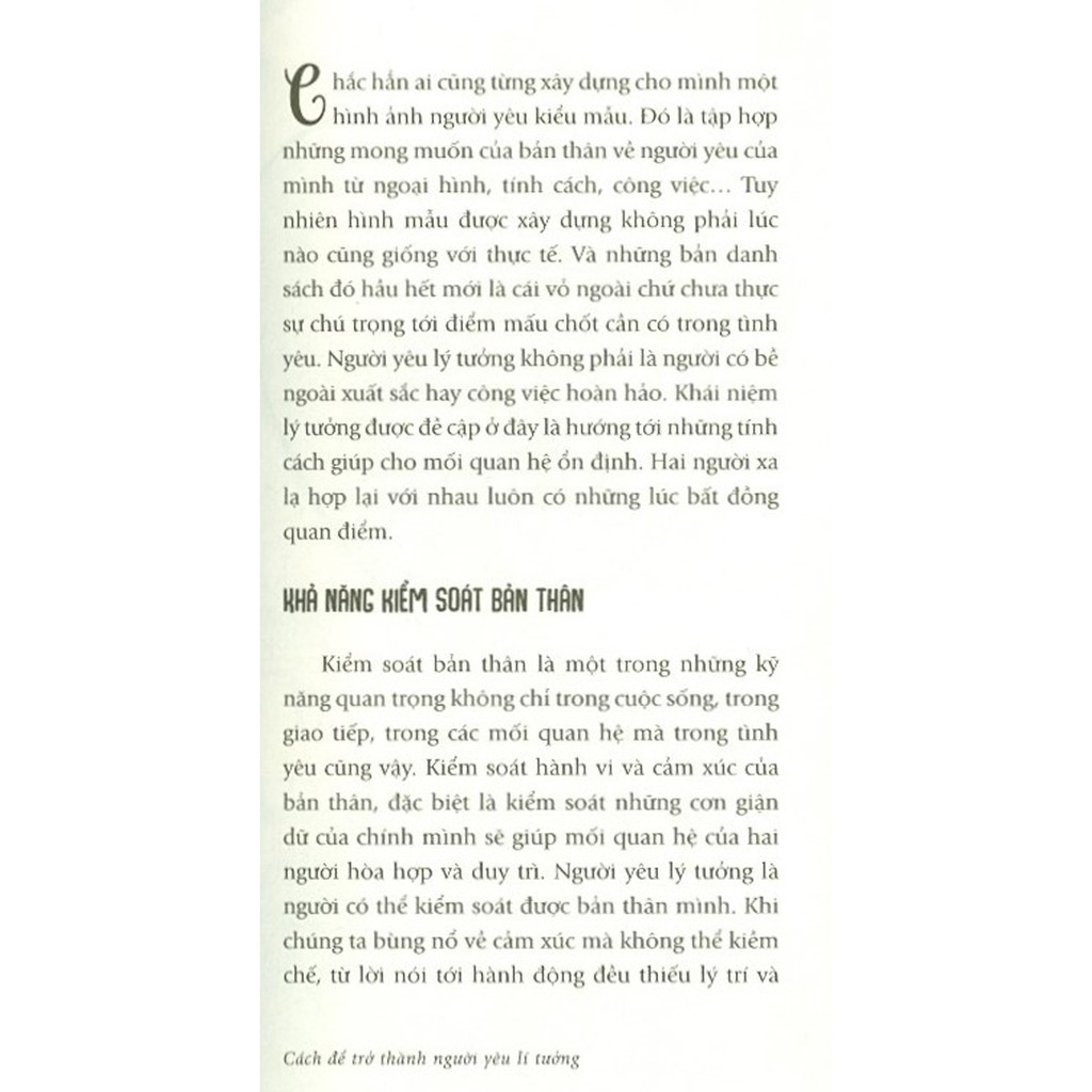 kỹ năng sống - cách để trở thành người yêu lí tưởng