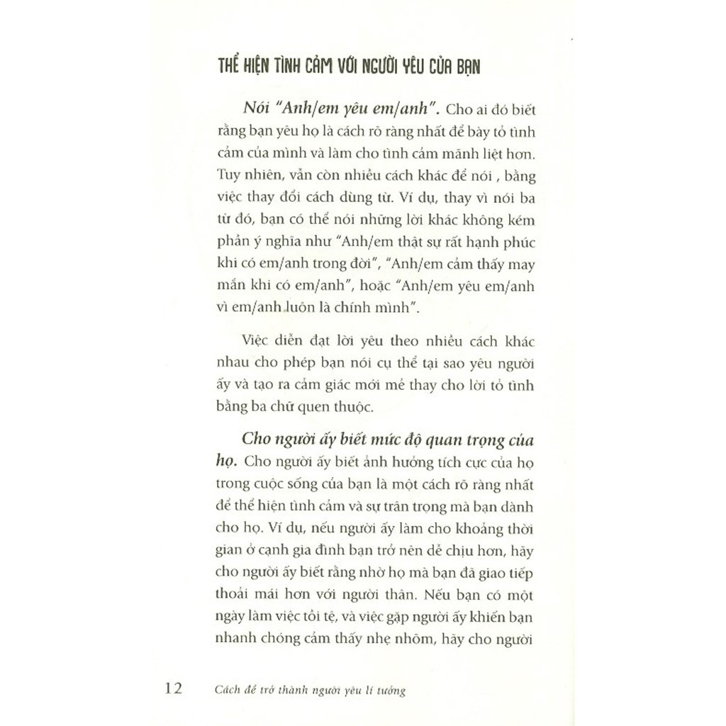 kỹ năng sống - cách để trở thành người yêu lí tưởng