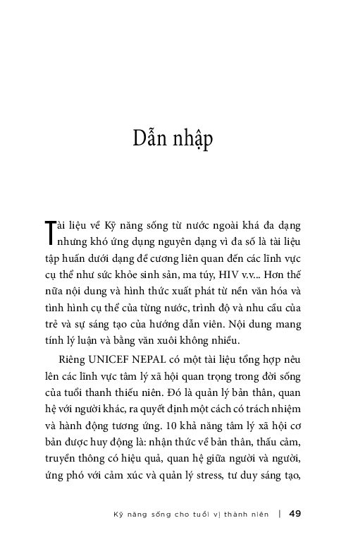 kỹ năng sống cho tuổi vị thành niên