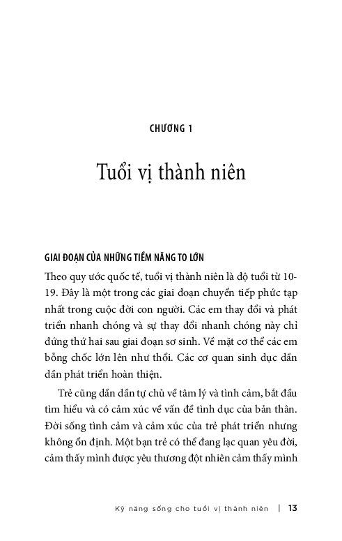 kỹ năng sống cho tuổi vị thành niên