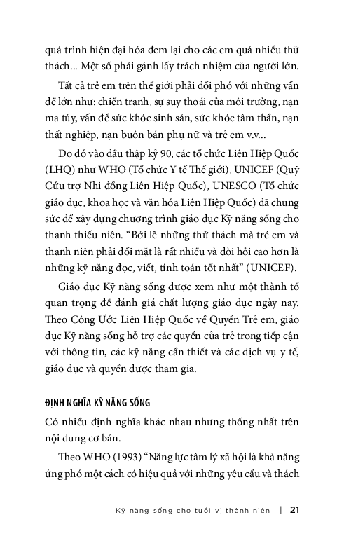 kỹ năng sống cho tuổi vị thành niên