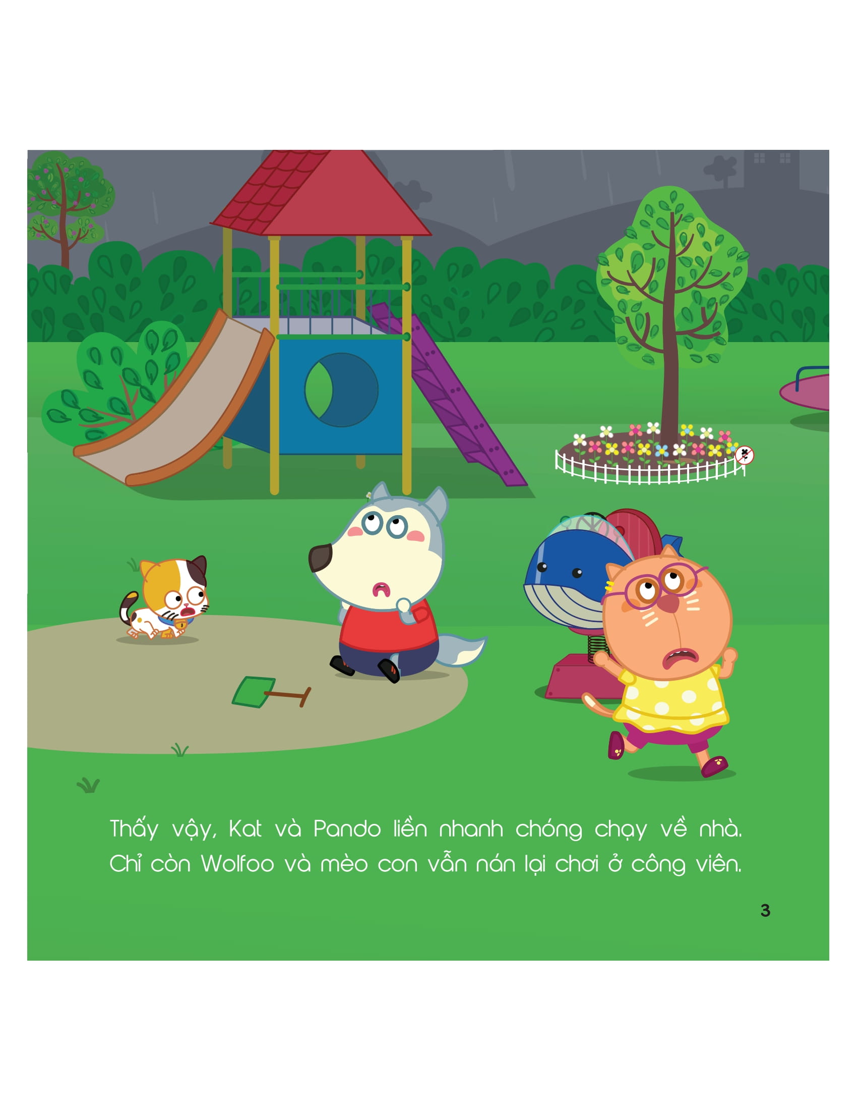 kỹ năng sống - cùng wolfoo rèn kỹ năng an toàn - khi xảy ra mưa bão