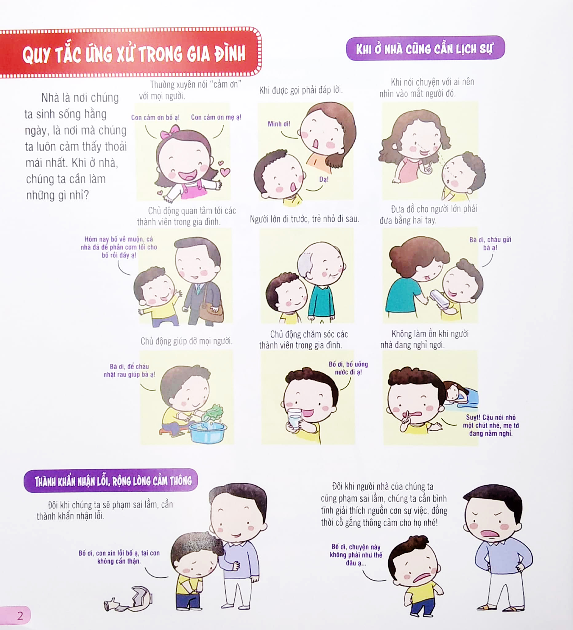 kỹ năng sống đầu đời cho bé - quy tắc ứng xử hằng ngày