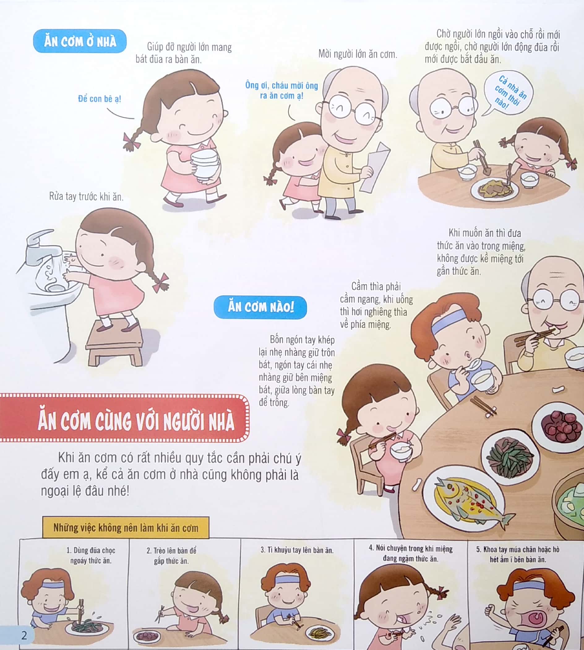 kỹ năng sống đầu đời cho bé - quy tắc ứng xử trên bàn ăn