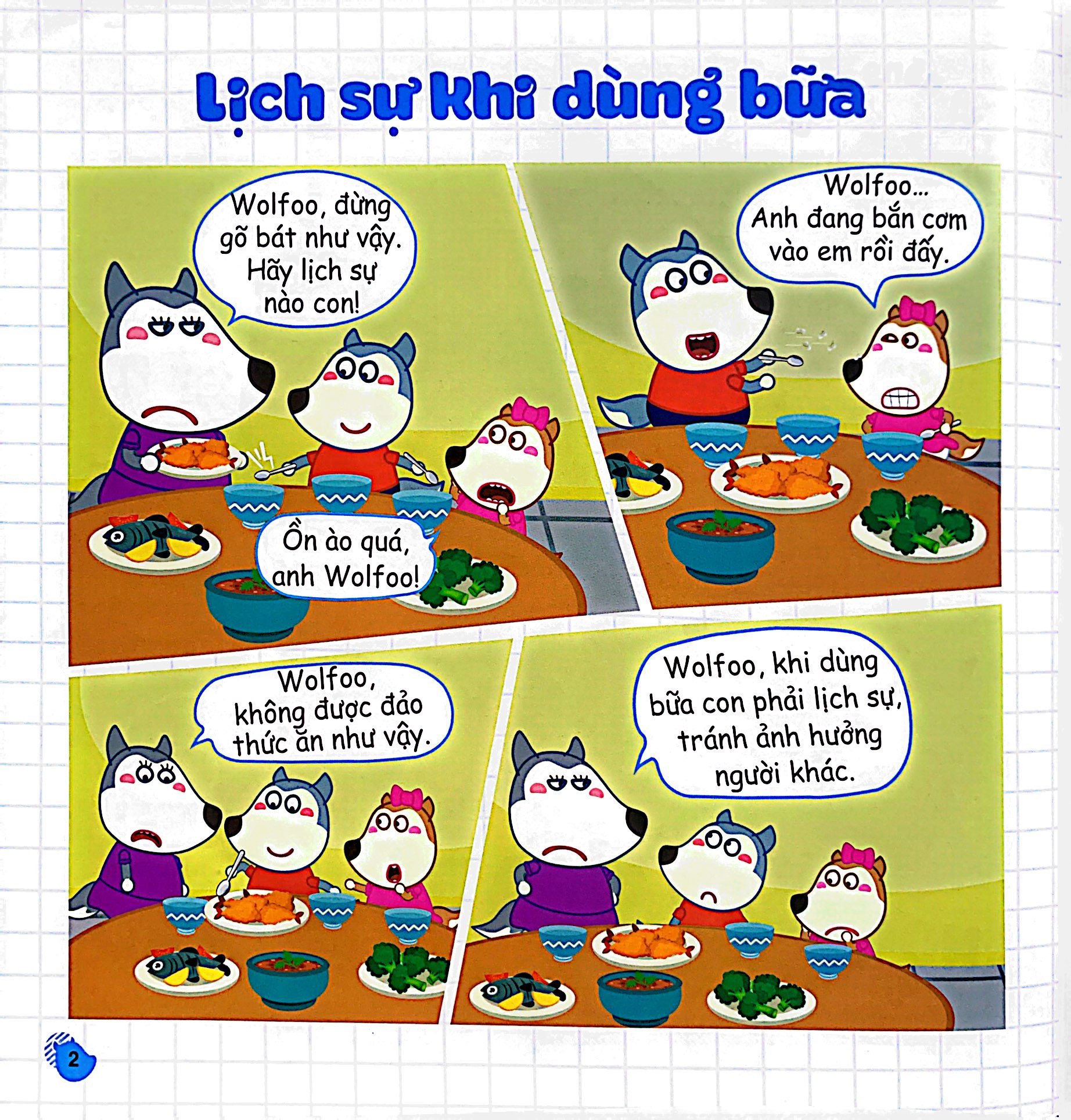 kỹ năng sống - wolfoo học cách giao tiếp ứng xử