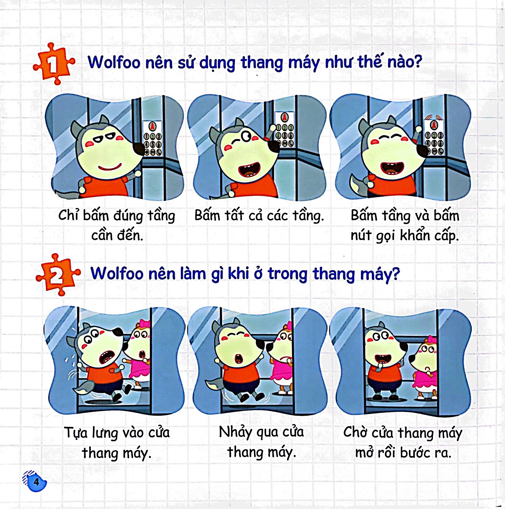 kỹ năng sống - wolfoo học cách tự thoát hiểm