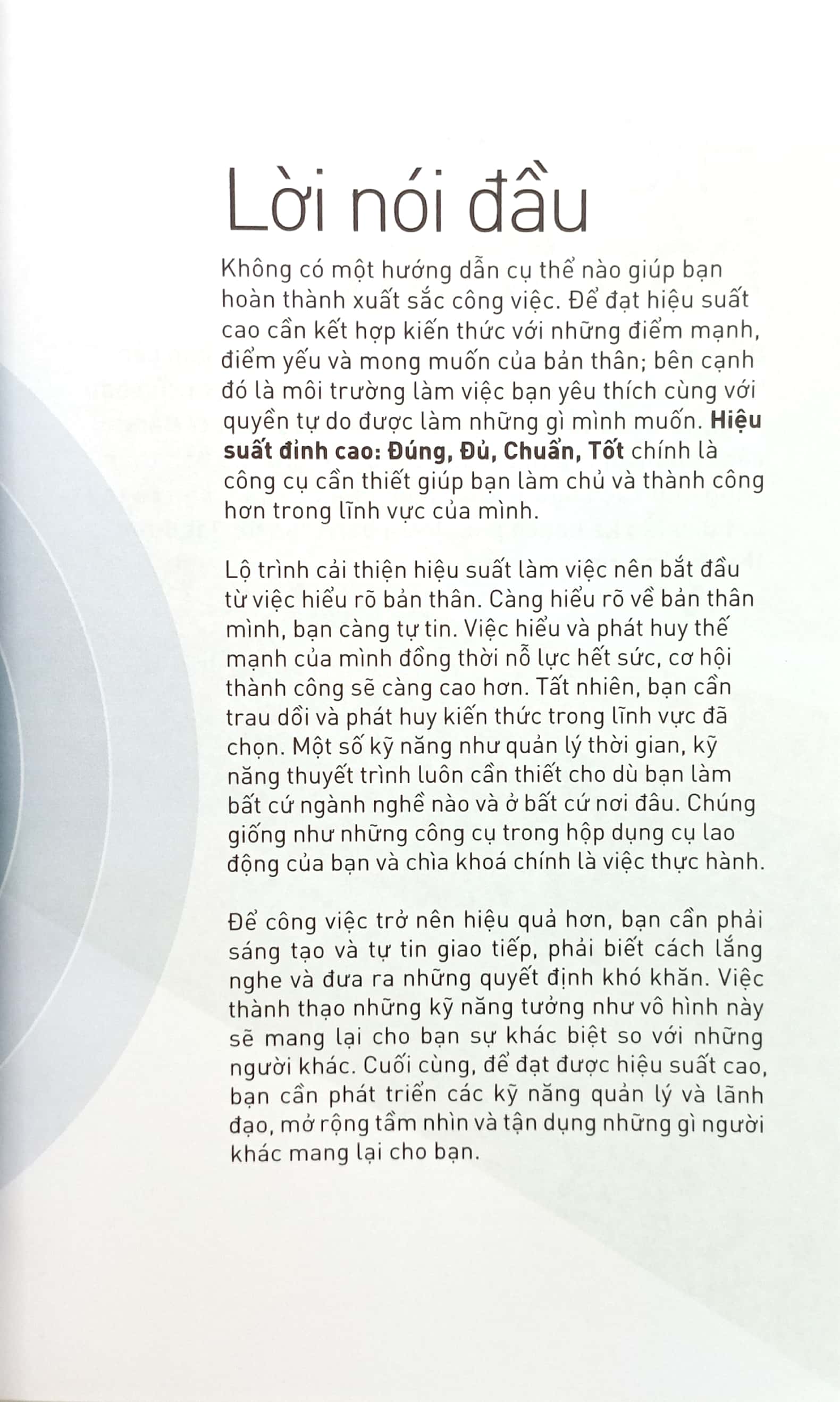 kỹ năng toàn diện cho cuộc sống và công việc - hiệu suất đỉnh cao - đúng, đủ, chuẩn, tốt