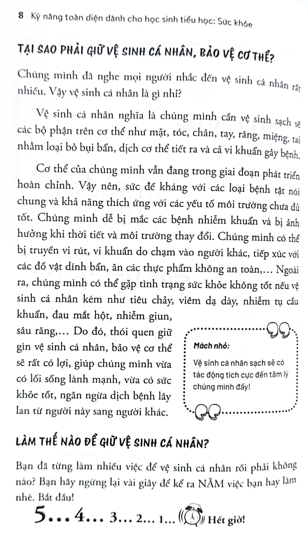 kỹ năng toàn diện dành cho học sinh tiểu học - sức khỏe