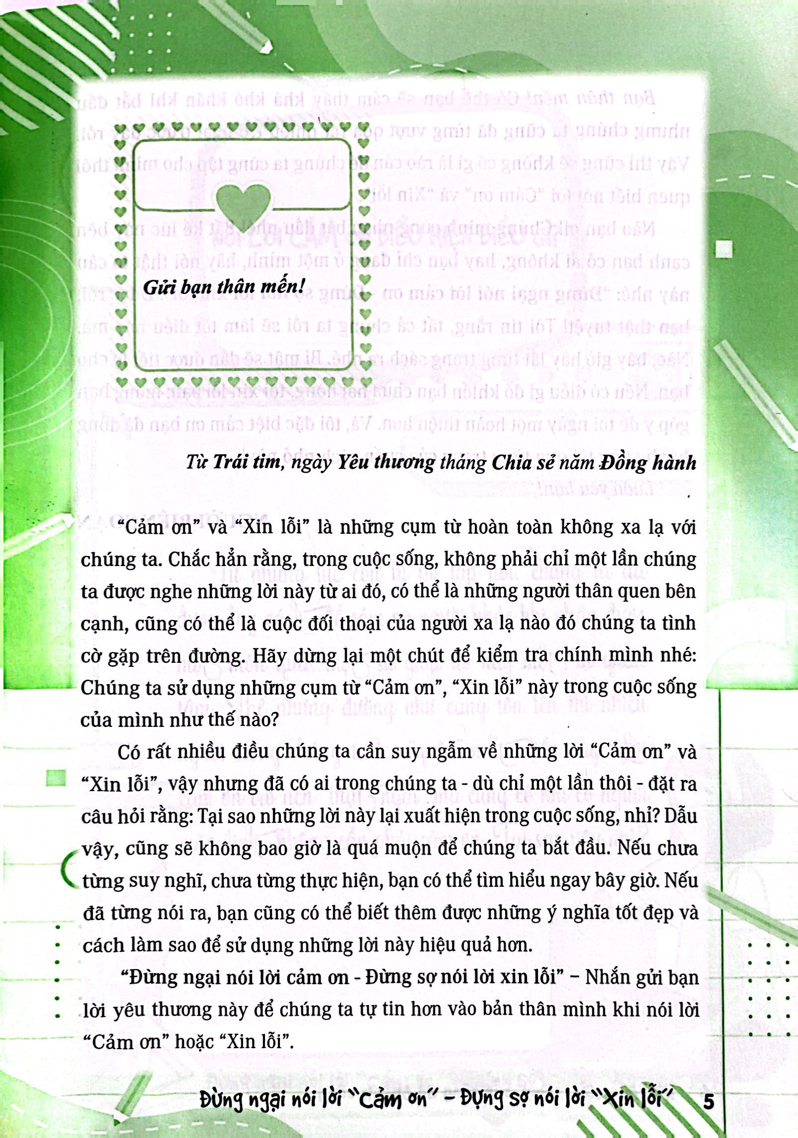 kỹ năng vững vàng sẵn sàng để thành công - đừng ngại nói lời "cảm ơn" - đừng sợ nói lời "xin lỗi" (kỹ năng nhận thức và thể hiện lòng biết ơn, hối lỗi - dùng cho lứa tuổi học sinh phổ thông)